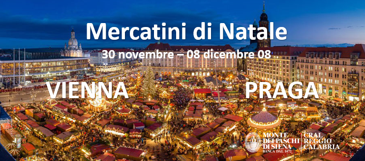 Mercatini Di Natale 8 Dicembre.Mercatini Di Natale Vienna E Praga Dal 30 Novembre All 8 Dicembre 2018 Cral Mps Reggio Calabria